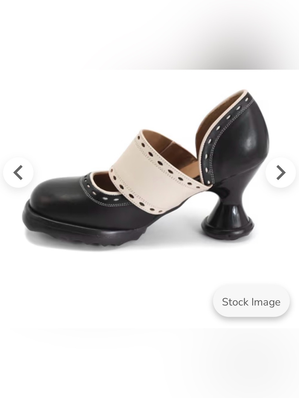 Women’s Black and Cream Mary Jane Heels - Fluevog MINI ZAZA: BLACK & BEIGE 11